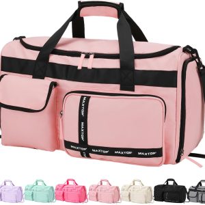 Gym Bag for Women Men Travel Duffle Bag Large Capacity Carry On Weekender Overnight Bag With Shoe Compartment Gym Tote Dry Wet Separation Duffel Bag for Travel